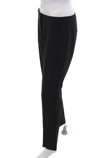 Theory Women's Button Closure Straight Leg Pocket Dress Pants Black Size 4