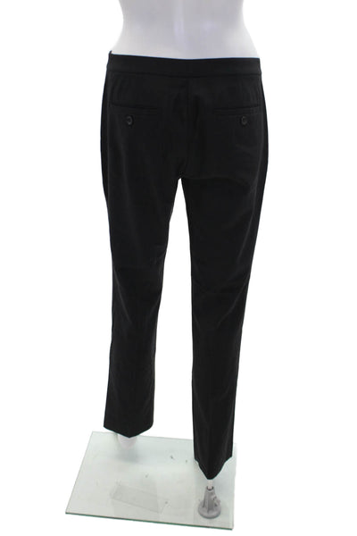 Theory Women's Button Closure Straight Leg Pocket Dress Pants Black Size 4
