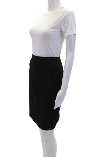 T Tahari Women's Hook Closure Slit Hem Lined A-Line Mini Skirt Black Size M