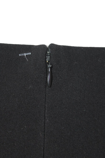 T Tahari Women's Hook Closure Slit Hem Lined A-Line Mini Skirt Black Size M