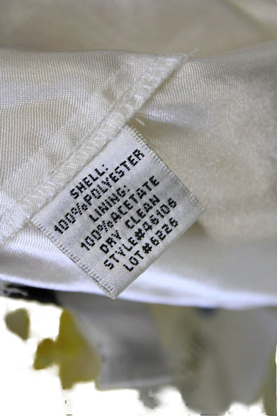 Jill Stuart Womens Back Zip Strapless Floral Sheer Shift Dress White Yellow 2