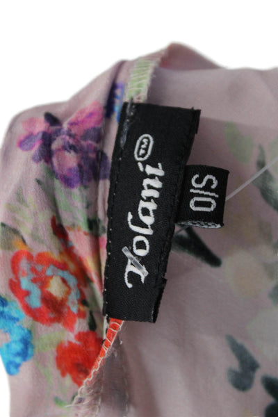 Tolani Womens Open Front 3/4 Sleeve Floral Kimono Jacket Pink One Size
