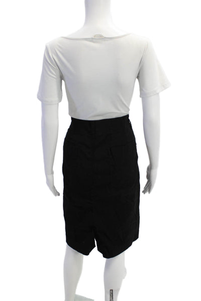 Maeve Anthropologie Womens Zipper Fly Pocket Front Pencil Skirt Black Size 2X