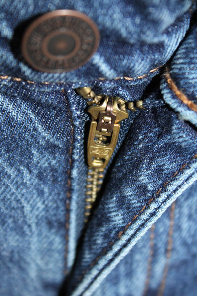 Levis Womens Zip Button Straight Leg Lined Denim Jeans Blue Size EUR 24