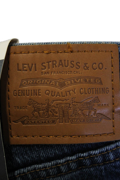 Levis Womens Zip Button Straight Leg Lined Denim Jeans Blue Size EUR 24