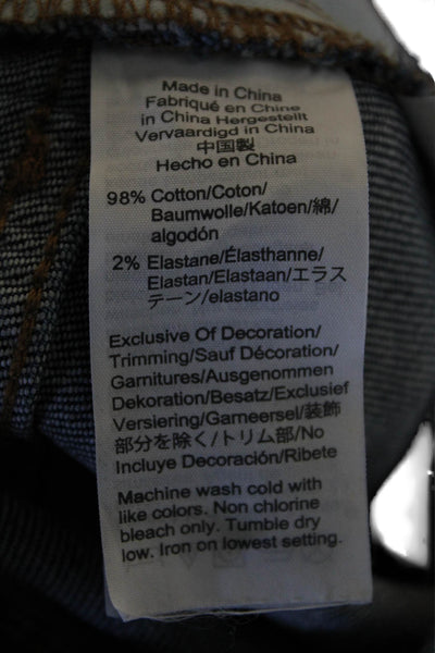 Madewell Womens Cotton Button Straight Leg Mid Wash Denim Jeans Blue Size EUR 27