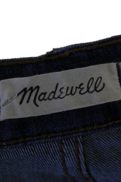 Madewell Womens Cotton Button Straight Leg Mid Wash Denim Jeans Blue Size EUR 27
