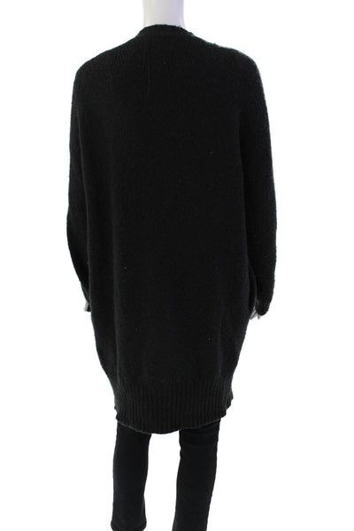 Karssen Zoe Karssen Womens Metallic Stripe Detail Long Cardigan Black Size XS