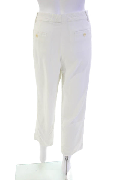 Etro Womens High Rise Slim Leg Dress Pant Trousers White Size EUR 48