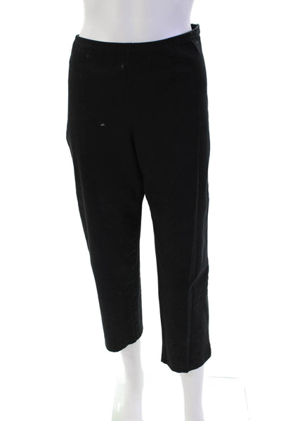 Eileen Fisher Womens Pull On Slim Leg High Rise Pants Black Size Petite Large