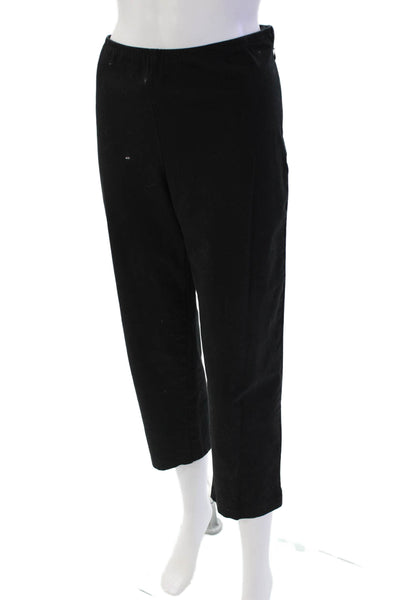 Eileen Fisher Womens Pull On Slim Leg High Rise Pants Black Size Petite Large