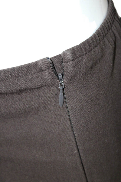 Eileen Fisher Womens High Rise Pull On Pants Chocolate Brown Size Petite Large