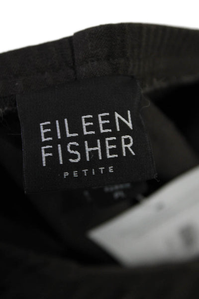 Eileen Fisher Womens High Rise Pull On Pants Chocolate Brown Size Petite Large