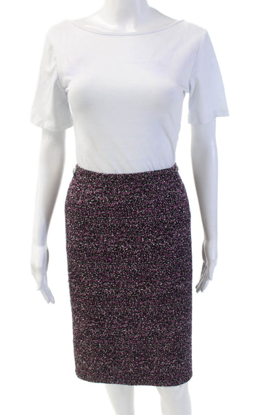 Calvin Klein Womens Zippered Straight Knee Length Skirt Pink Size 16W