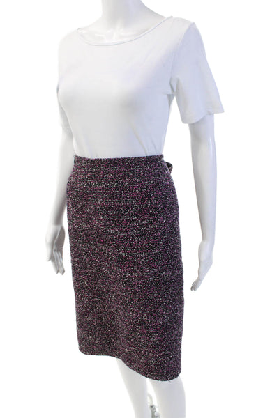 Calvin Klein Womens Zippered Straight Knee Length Skirt Pink Size 16W