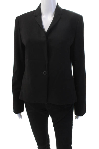 T Tahari Women's Long Sleeves Lined One Button Jacket Blazer Black Size 6