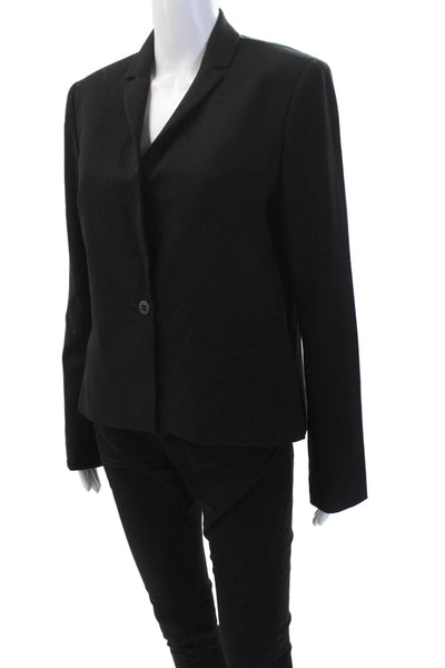 T Tahari Women's Long Sleeves Lined One Button Jacket Blazer Black Size 6