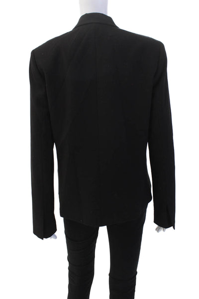 T Tahari Women's Long Sleeves Lined One Button Jacket Blazer Black Size 6