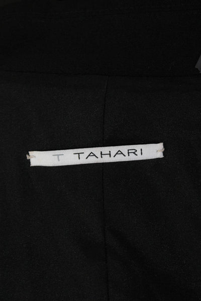 T Tahari Women's Long Sleeves Lined One Button Jacket Blazer Black Size 6
