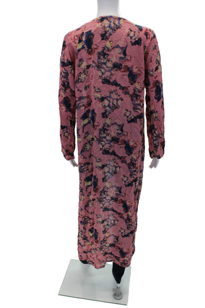 IRO Womens Floral Print Long Sleeves Adorable Wrap Blouse Pink Size EUR 32