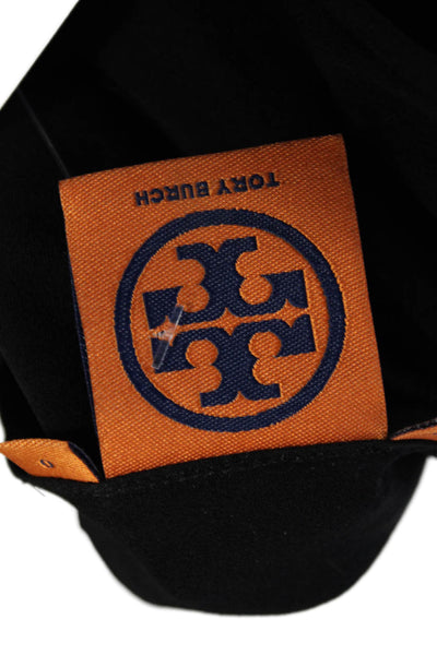 Tory Burch Womens Silk V-neck Short Sleeve Front Zip Tank Top Black Size 0