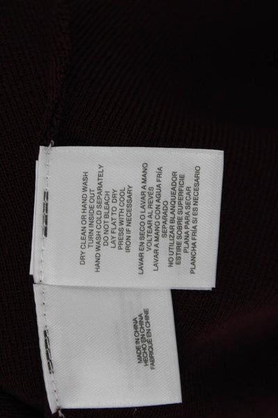 Anne Klein Womens Knit Round Neck Long Sleeve Sweater Top Burgundy Size 2X