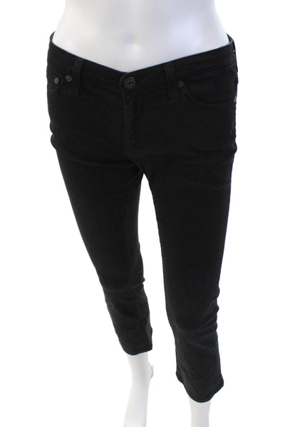 AG Adriano Goldschmied Womens Cotton Low Rise Boot Cut Jeans Black Size 26