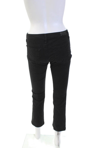 AG Adriano Goldschmied Womens Cotton Low Rise Boot Cut Jeans Black Size 26