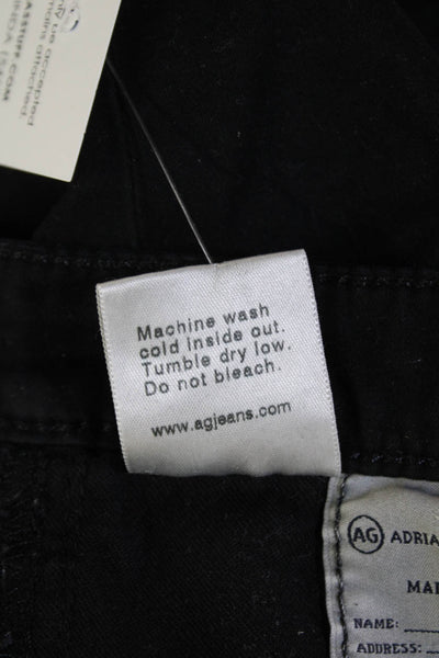 AG Adriano Goldschmied Womens Cotton Low Rise Boot Cut Jeans Black Size 26