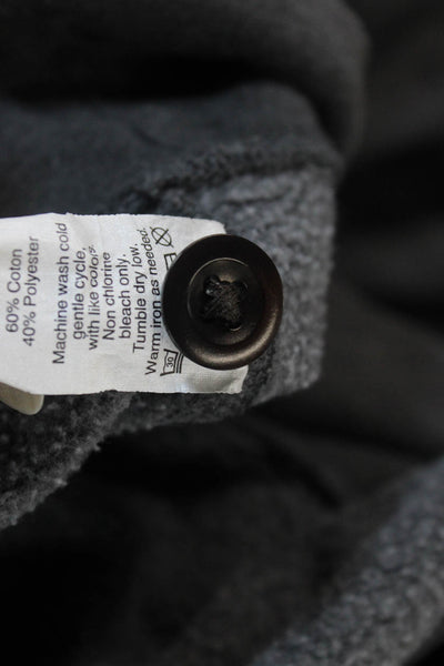 J Crew Mens Pullover Pocket Front Drawstring Hoodie Sweatshirt Gray Size XL
