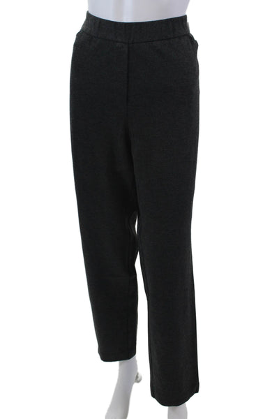 J. Jill Womens Elatic Waist Four Pocket High-Rise Tapered Pants Gray Size L