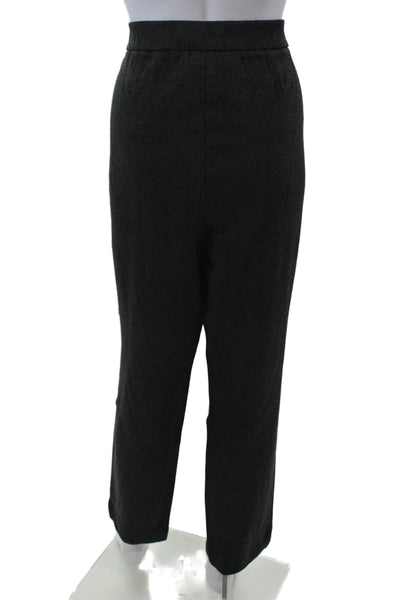 J. Jill Womens Elatic Waist Four Pocket High-Rise Tapered Pants Gray Size L