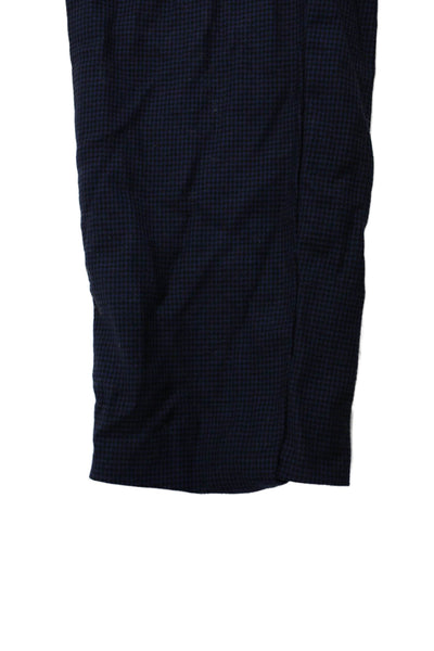 Paul Smith Mens Houndstooth Print Dress Pants Navy Blue Black Size EUR 40