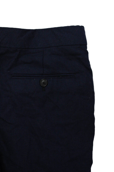 Paul Smith Mens Houndstooth Print Dress Pants Navy Blue Black Size EUR 40