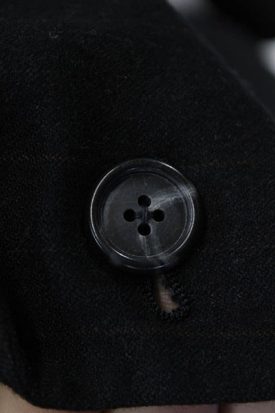 Givenchy Mens Pinstriped Three Button Blazer Jacket Gray Wool Size 48