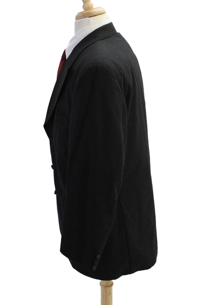 Chaps Ralph Lauren Mens Tuxedo Lapel Blazer Jacket Black Wool Size 42 Regular