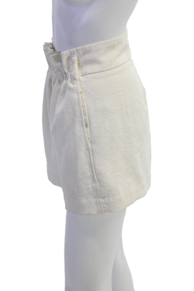 Wilfred Women's Paperbag Waist Pockets Pull-On Dress Shorts Beige Size 2