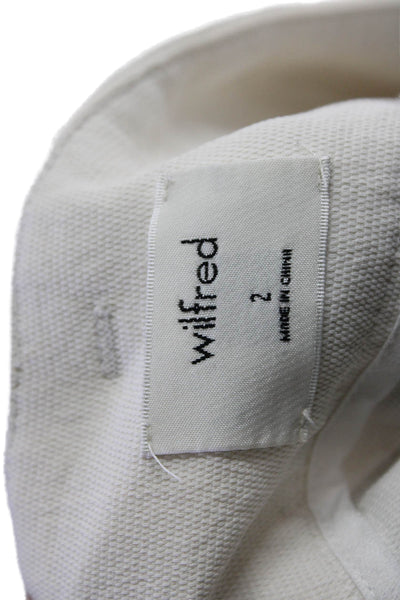 Wilfred Women's Paperbag Waist Pockets Pull-On Dress Shorts Beige Size 2