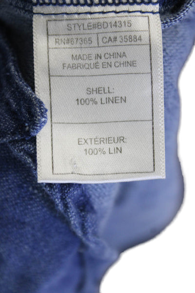 BB Dakota Womens Cotton Long Sleeve Button Up Denim Top Blue Size XXS