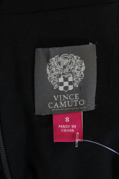 Vince Camuto Womens Sequined Halter Neck Sleeveless Mini Dress Black Size 8