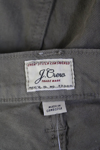 J Crew Mens Cotton Five Pocket Straight Legged Jeans Solid Beige Size 33