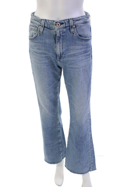 AG Women's Midrise Five Pocket Button Light Wash Bootcut Denim Pants Size 30