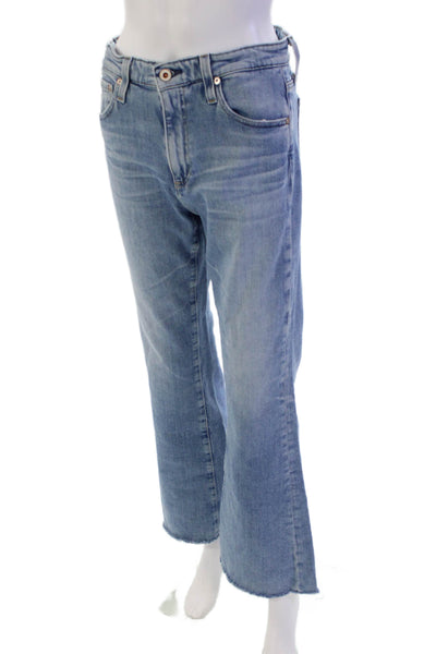 AG Women's Midrise Five Pocket Button Light Wash Bootcut Denim Pants Size 30
