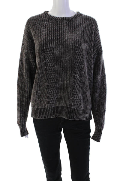 Ted Baker London Women's Round Neck Long Sleeves Pullover Sweater Gray Size 2