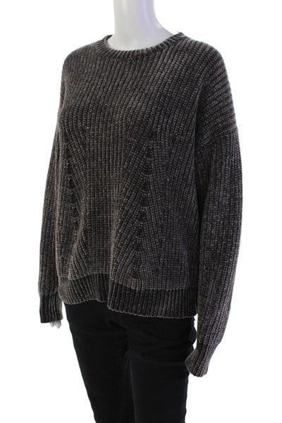 Ted Baker London Women's Round Neck Long Sleeves Pullover Sweater Gray Size 2