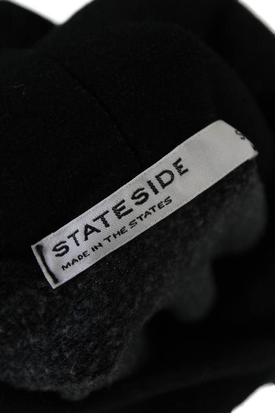 Stateside Womens Long Sleeve Twist Front Mock Neck Sweater Black Size Small