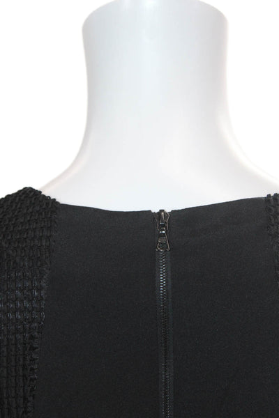 Rag & Bone Womens Silk Sleeveless Mesh Trim Tank Blouse Black Size S