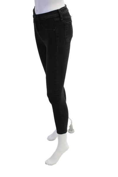 Rag & Bone Jean Womens High Rise Zip Up Legging Jeans Black Cotton Size 26