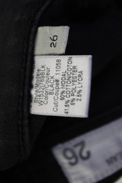 Rag & Bone Jean Womens High Rise Zip Up Legging Jeans Black Cotton Size 26