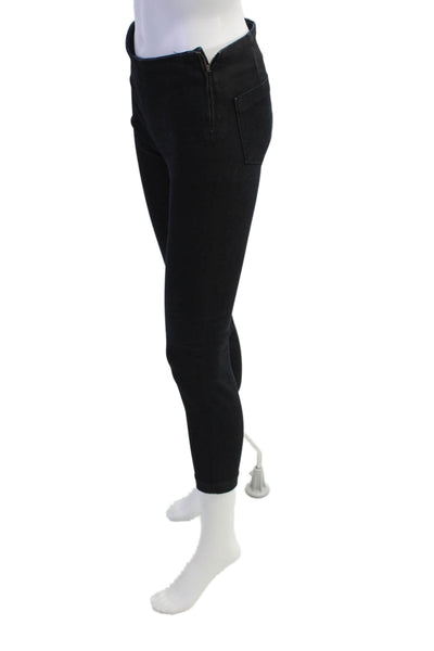 J Brand Womens Dark Wash Skinny Leg Jeans Coat Black Blue Cotton Size 26